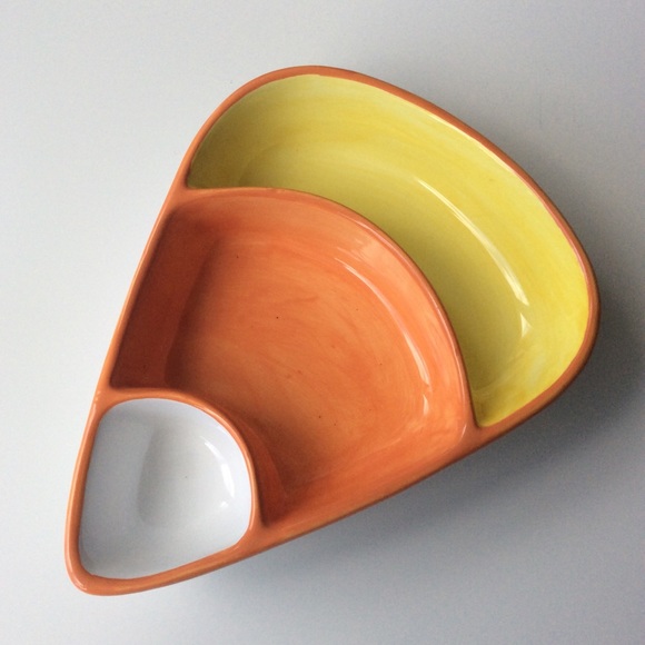 Unbranded Other - Halloween Candy Corn Ceramic Dish Divided | 5x7